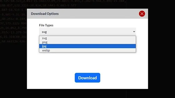 svg code editor download options
